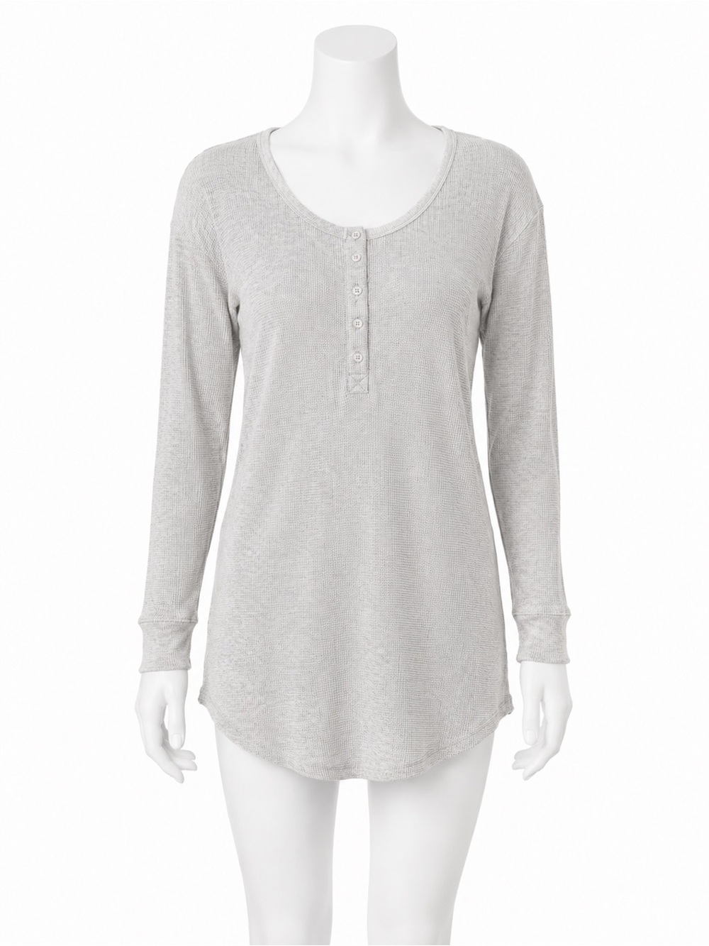 ✨ Aritzia TNA Los Santos Waffle Thermal Henley Long-Sleeve Dress – Size M